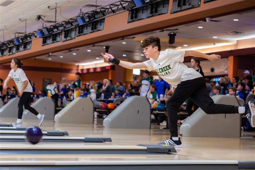 Students bowl